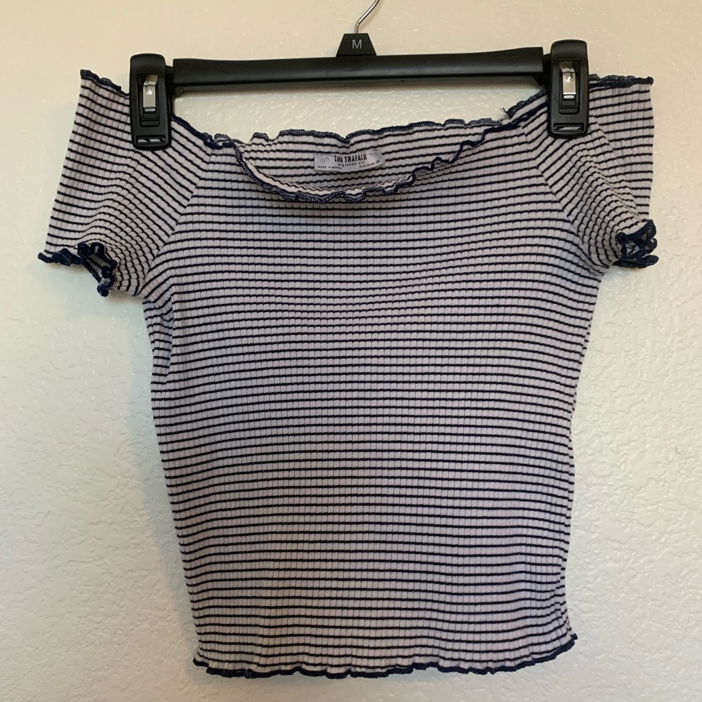 Striped Off The Shoulder Top